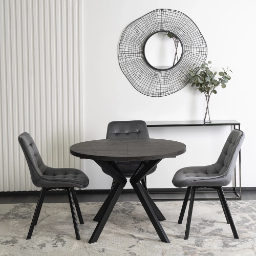 Stół rozkładany KALMAR 100-250 cm Czarny