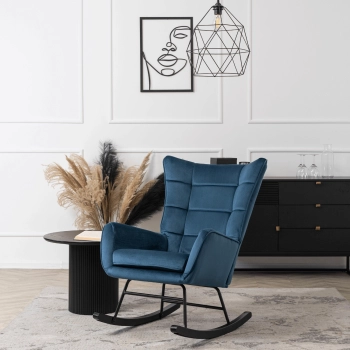 Fotel Bujany JACKSON Granatowy