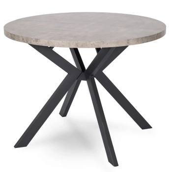 Śtół rozkładany ALIBABA 90-190 cm Beton/Czarny