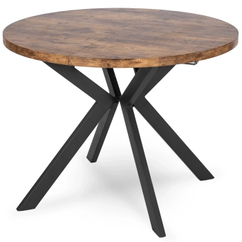 Stół rozkładany ALIBABA 90-190 cm Dąb rustykalny/Czarny