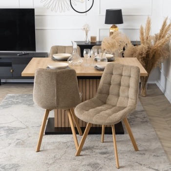 Krzesło KATHY Beżowe Tapicerowane
