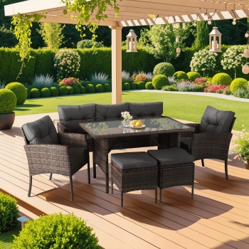 Zestaw Mebli Ogrodowych OCEANIK Brązowy