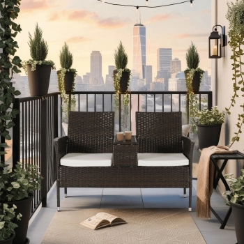 Sofa Ogrodowa SOHO Technorattan Brązowa