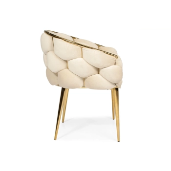 Stylowe krzesło glamour BALLOON - beżowe