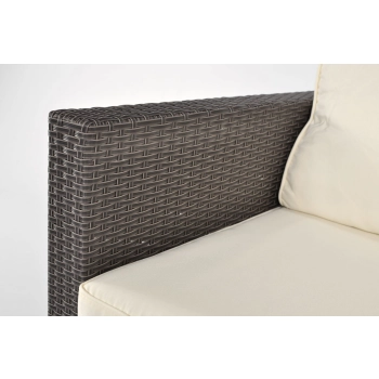 Sofa ogrodowa 2-osobowa z technorattanu MALAGA - brązowa