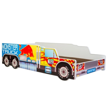 Łożko pojedyncze Monster Truck 160x80 z materacem