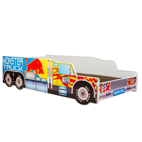Łożko pojedyncze Monster Truck 160x80 z materacem