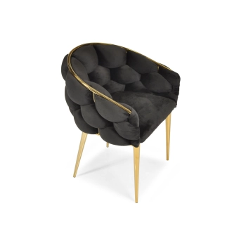 Krzesło designerskie glamour BALLOON - czarny