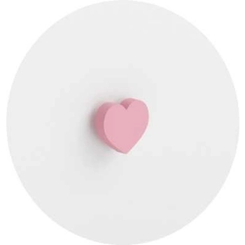 Szafka nocna Emi biała, uchwyt różowy