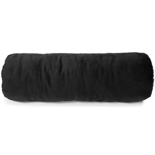 Poduszka dekoracyjna wałek z guzikiem 50 cm - czarny