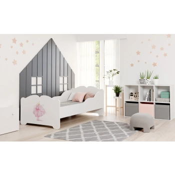 Łożko dziecięce ANNA z materacem 160x80 Księżniczka w koronie