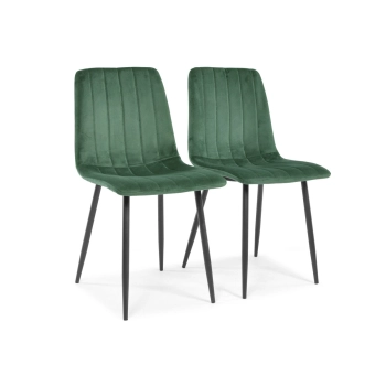 Krzesło welurowe SOFIA - butelkowa zieleń
