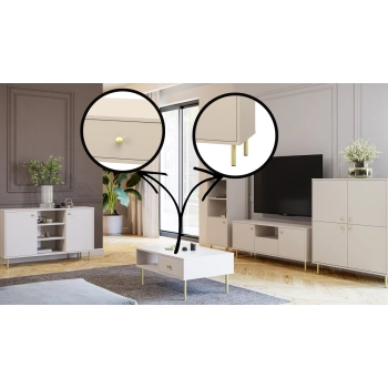 Słupek witryna do salonu Venus kaszmir 1