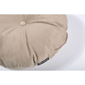 Okrągła poduszka dekoracyjna OLIWIA 40 cm - beżowa