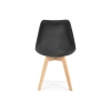 Krzesło welurowe Bolonia Lux - czarne