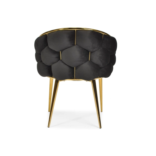 Krzesło designerskie glamour BALLOON - czarny