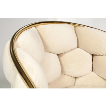 Stylowe krzesło glamour BALLOON - beżowe