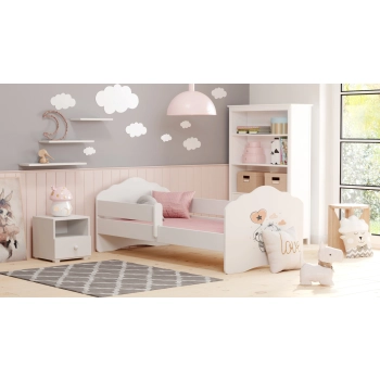 Łożko dziecięce FALA z barierką 160x80 Słonik