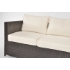 Sofa ogrodowa 3-osobowa z technorattanu MALAGA - brązowa
