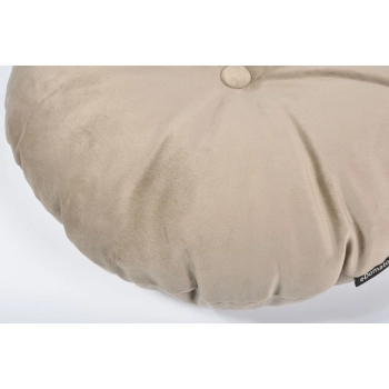 Okrągła poduszka dekoracyjna OLIWIA 40 cm - beżowa