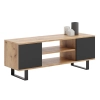 Szafka RTV 135 cm loft dąb craft złoty - czarny