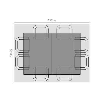 Ochronny pokrowiec na meble ogrodowe 185x230x80cm -zielony