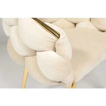 Stylowe krzesło glamour BALLOON - beżowe