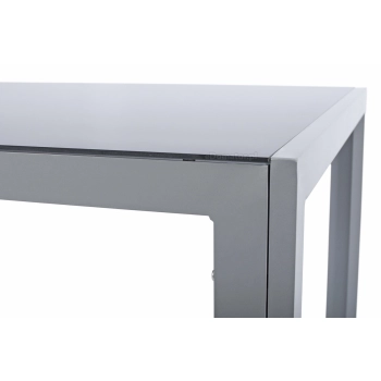 Stół ogrodowy aluminiowy WENECJA 150 x 90 cm - srebrny