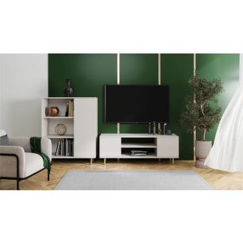 Szafka RTV 135 cm Kaszmir, nogi złote