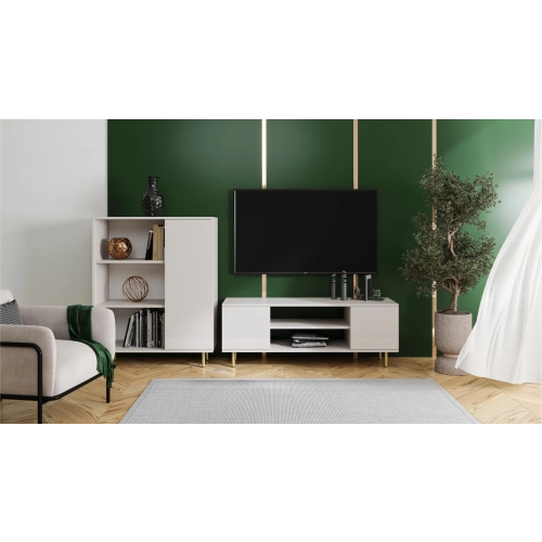Szafka RTV 135 cm Kaszmir, nogi złote