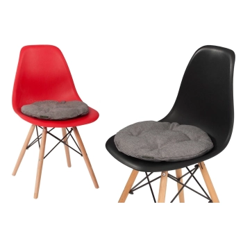 Poduszka okrągła na krzesło OFELIA 36 cm - jasnoszara