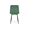 Krzesło welurowe SOFIA - butelkowa zieleń