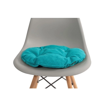 Poduszka okrągła na krzesło OFELIA 36 cm - turkusowa