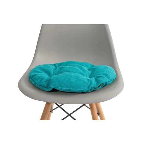 Poduszka okrągła na krzesło OFELIA 36 cm - turkusowa