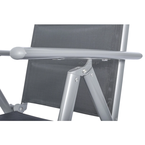Krzesło ogrodowe składane aluminiowe WENECJA  - Srebrne
