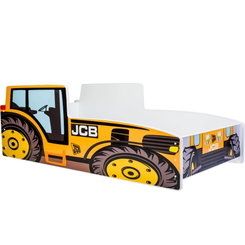 Łożko pojedyncze Traktor  140x70 z materacem żółty
