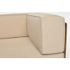 Sofa ogrodowa drewniana 2-osobowa EDEN ciemny brąz/beż