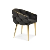 Krzesło designerskie glamour BALLOON - czarny