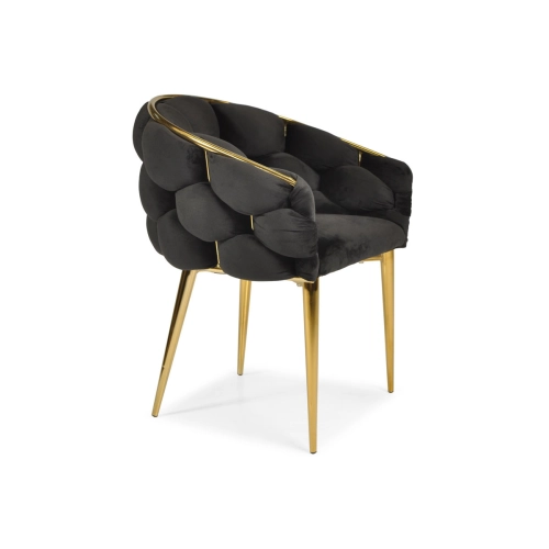 Krzesło designerskie glamour BALLOON - czarny