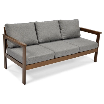 Sofa 3-osobowa ogrodowa BELLA - brąz/grafit