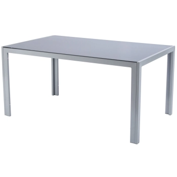 Stół ogrodowy aluminiowy WENECJA 150 x 90 cm - srebrny