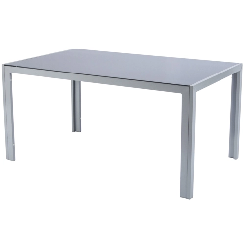 Stół ogrodowy aluminiowy WENECJA 150 x 90 cm - srebrny