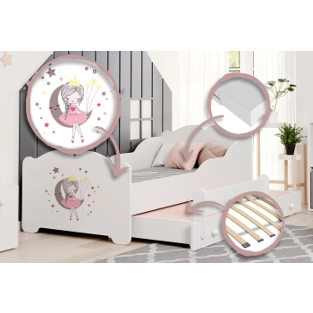 Łożko podwójne ANNA 160x80 Śpiąca księżniczka