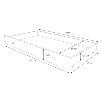 Łożko podwójne FALA 160x80 Księżniczka w koronie
