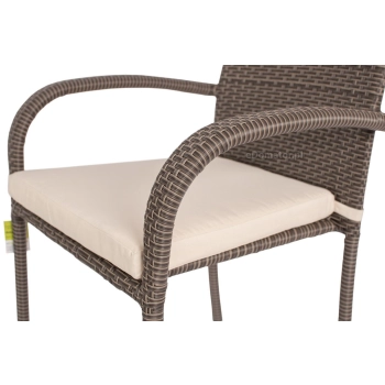 Krzesło ogrodowe z technorattanu MALAGA - brązowe