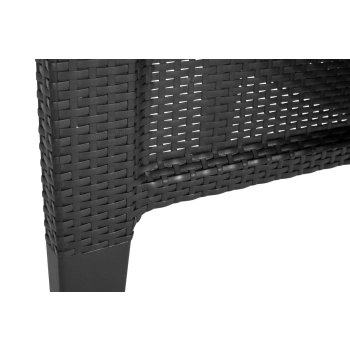 Meble ogrodowe COLUMBIA 5 zestaw 4-osobowy - grafitowy