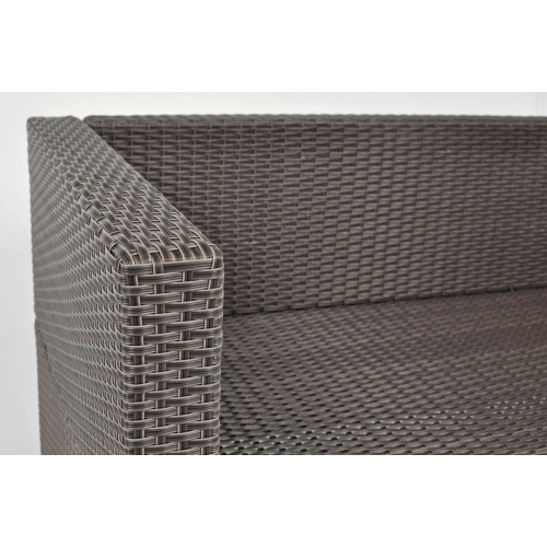 Sofa ogrodowa 3-osobowa z technorattanu MALAGA - brązowa