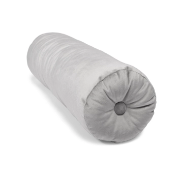 Dekoracyjny wałek poduszka z guzikiem 50 cm- szary
