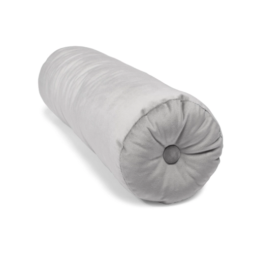 Dekoracyjny wałek poduszka z guzikiem 50 cm- szary