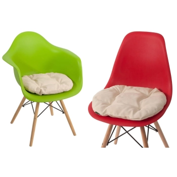 Poduszka na krzesło KAMILA 43 x 40 cm - kremowa